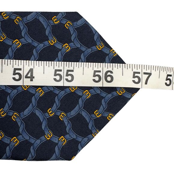 Brooks Brothers Mens Silk Buckle Pattern Necktie Made In USA 57 Inches - Picture 8 of 9